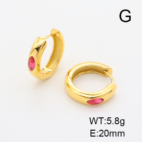 6E4003821ahjb-700  Zircon,Handmade Polished  Stainless Steel Earrings