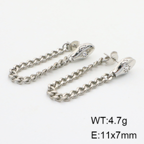 6E4003827vhha-700  Czech Stones,Handmade Polished  Stainless Steel Earrings