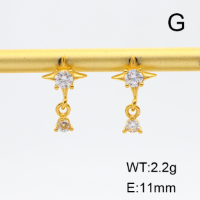 6E4003828ahlv-106D  Czech Stones,Handmade Polished  Stainless Steel Earrings