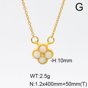 6N4004021ahlv-106D  Synthetic Opal,Handmade Polished  Stainless Steel Necklace