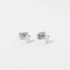 GEE001062bhio-700  Synthetic Opal,Handmade Polished  E:5x4mm  Stainless Steel Earrings