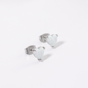 GEE001076vhkb-700  Synthetic Opal,Handmade Polished  E:7mm  Stainless Steel Earrings
