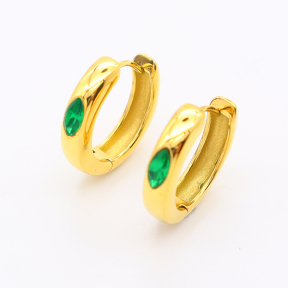 GEE001092ahjb-700  Zircon,Handmade Polished  E:20mm  Stainless Steel Earrings