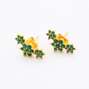 GEE001098vhkb-106D  Czech Stones,Handmade Polished  E:9x16mm  Stainless Steel Earrings