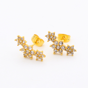 GEE001099vhkb-106D  Czech Stones,Handmade Polished  E:9x16mm  Stainless Steel Earrings