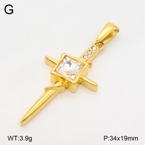 2P4001924bbov-367  Stainless Steel Pendant