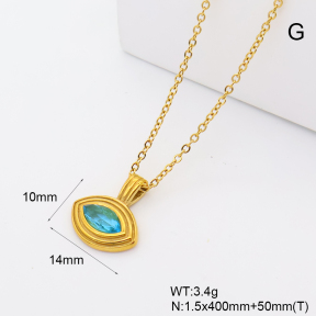GEN002454bhva-066  18K PVD Zircon,Handmade Polished  Stainless Steel Necklace  BC26040236N-BE