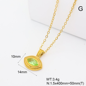 GEN002457bhva-066  18K PVD Zircon,Handmade Polished  Stainless Steel Necklace  BC26040236N-GG