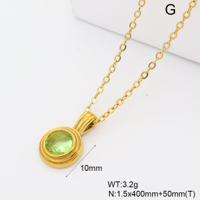 GEN002466bhva-066  18K PVD Zircon,Handmade Polished  Stainless Steel Necklace  BC26040237N-GG