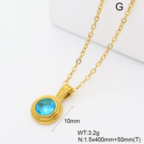 GEN002468bhva-066  18K PVD Zircon,Handmade Polished  Stainless Steel Necklace  BC26040237N-BE
