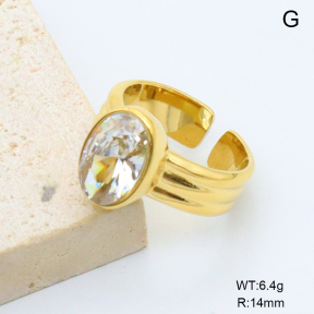 GER001547bhva-066  18K PVD Zircon,Handmade Polished  Stainless Steel Ring  BC26060378R