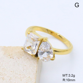 GER001550bhia-066    6-8#  18K PVD Zircon,Handmade Polished  Stainless Steel Ring  BC26060381R