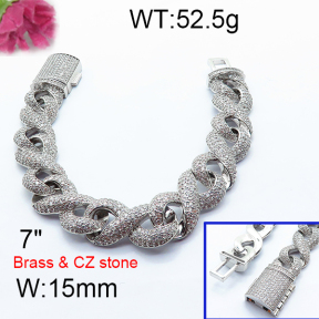 F6B404450bnnb-905  Fashion Brass Bracelet