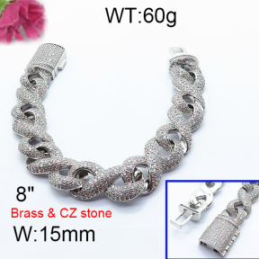 F6B404451bokb-905  Fashion Brass Bracelet