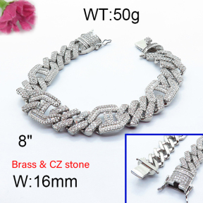 F6B404455bpob-905  Fashion Brass Bracelet