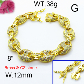F6B404457bmob-905  Fashion Brass Bracelet