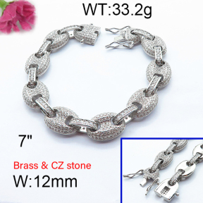 F6B404458bmmb-905  Fashion Brass Bracelet