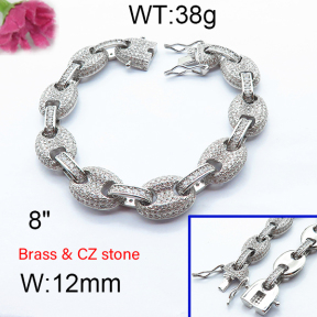 F6B404459bnib-905  Fashion Brass Bracelet