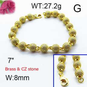F6B404468amla-905  Fashion Brass Bracelet