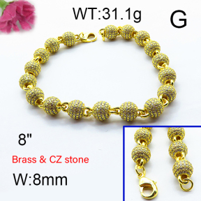 F6B404469bnlb-905  Fashion Brass Bracelet