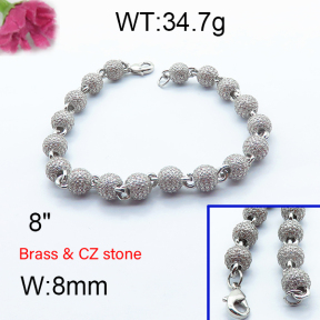 F6B404470bnbb-905  Fashion Brass Bracelet