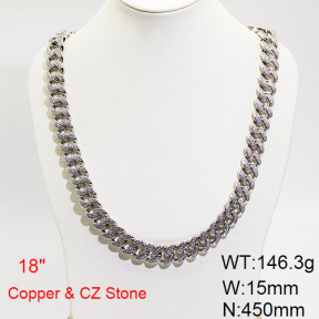F6N403653hkmb-905  Fashion Copper Necklace